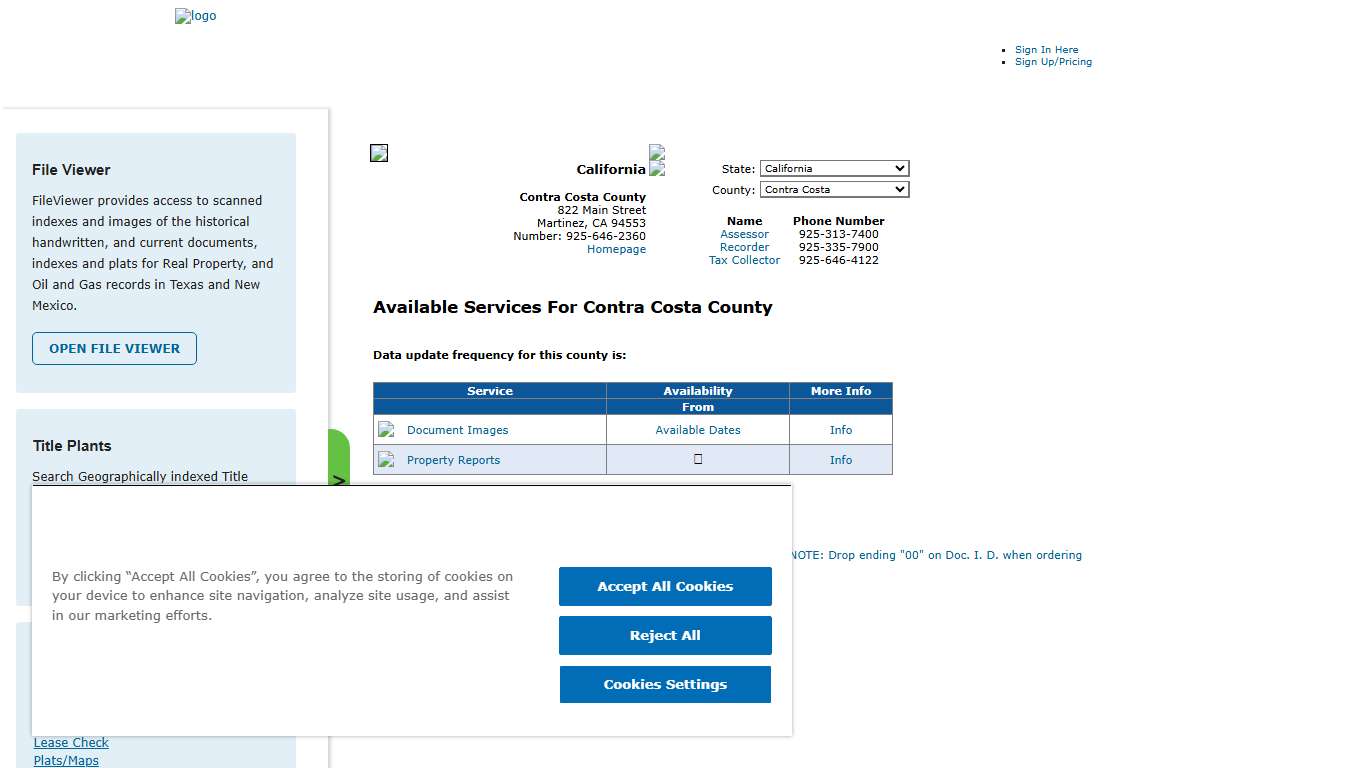 Search Contra Costa County Public Property Records Online | CourthouseDirect.com